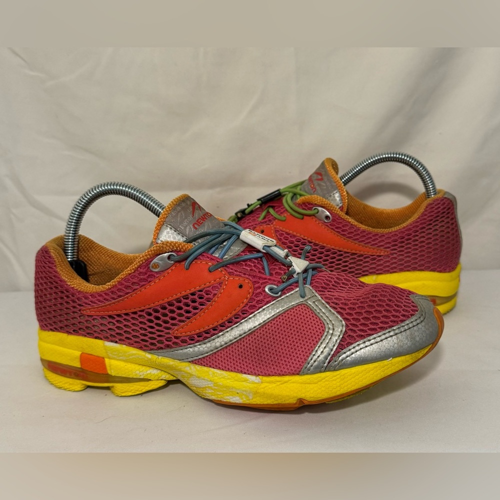 Newton Womens Distance Running Shoes Sneakers Mesh Pink Silver 01011 Sz 9